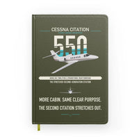 Thumbnail for Cessna Citation 550 - Citation II design on green army notebook