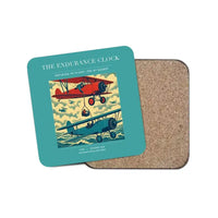 Thumbnail for The Endurance Clock - Designed Coasters design on turquoise 1-piece