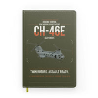 Thumbnail for Boeing Vertol CH-46E Sea Knight design on green army notebook