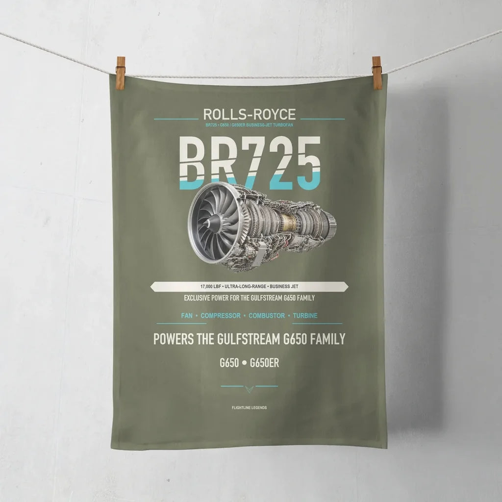 BR725 design on green army towel