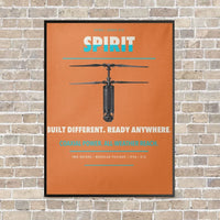 Thumbnail for Ascent AeroSystems Spirit vertical canvas print - framed - orange background