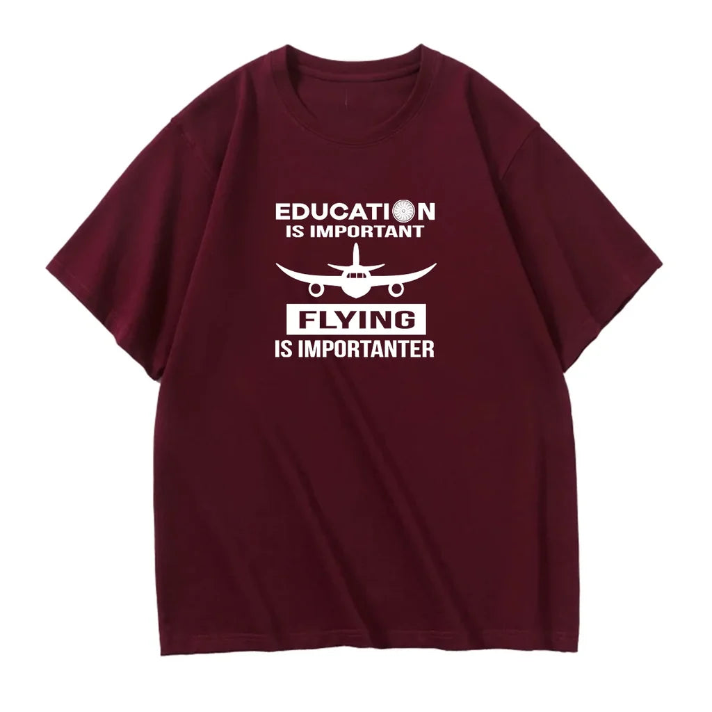 Flying is Importanter Designed Relax Fit T-Shirts - view 14