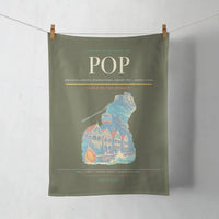 Thumbnail for Gregorio Luperón International Airport (POP) design on green army towel