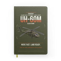 Thumbnail for Sikorsky UH-60M Black Hawk design on green army notebook