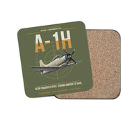 Thumbnail for A-1H Skyraider design on green army 1 piece coaster