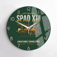 Thumbnail for SPAD XIII design on dark green no frame wall clock