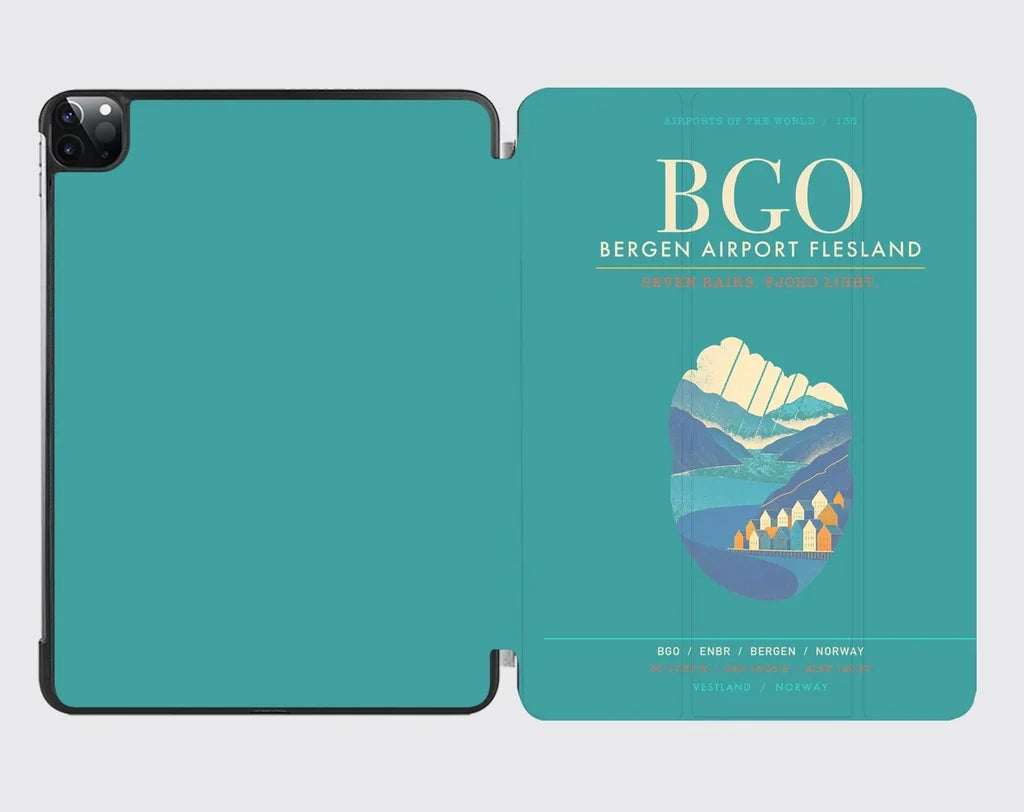 Bergen Airport Flesland BGO - Seven-Rain Fjord Tapestry - Turquoise