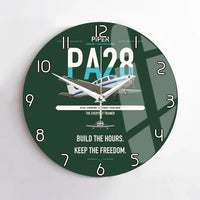 Thumbnail for Piper PA-28 Cherokee design on dark green no frame wall clock