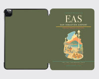 Thumbnail for San Sebastián Airport (EAS) design on green army ipad tablet case