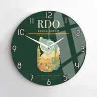Thumbnail for Radom Airport (RDO) design on dark green no frame wall clock