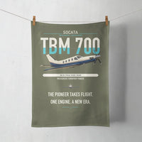 Thumbnail for Socata TBM 700 design on green army towel