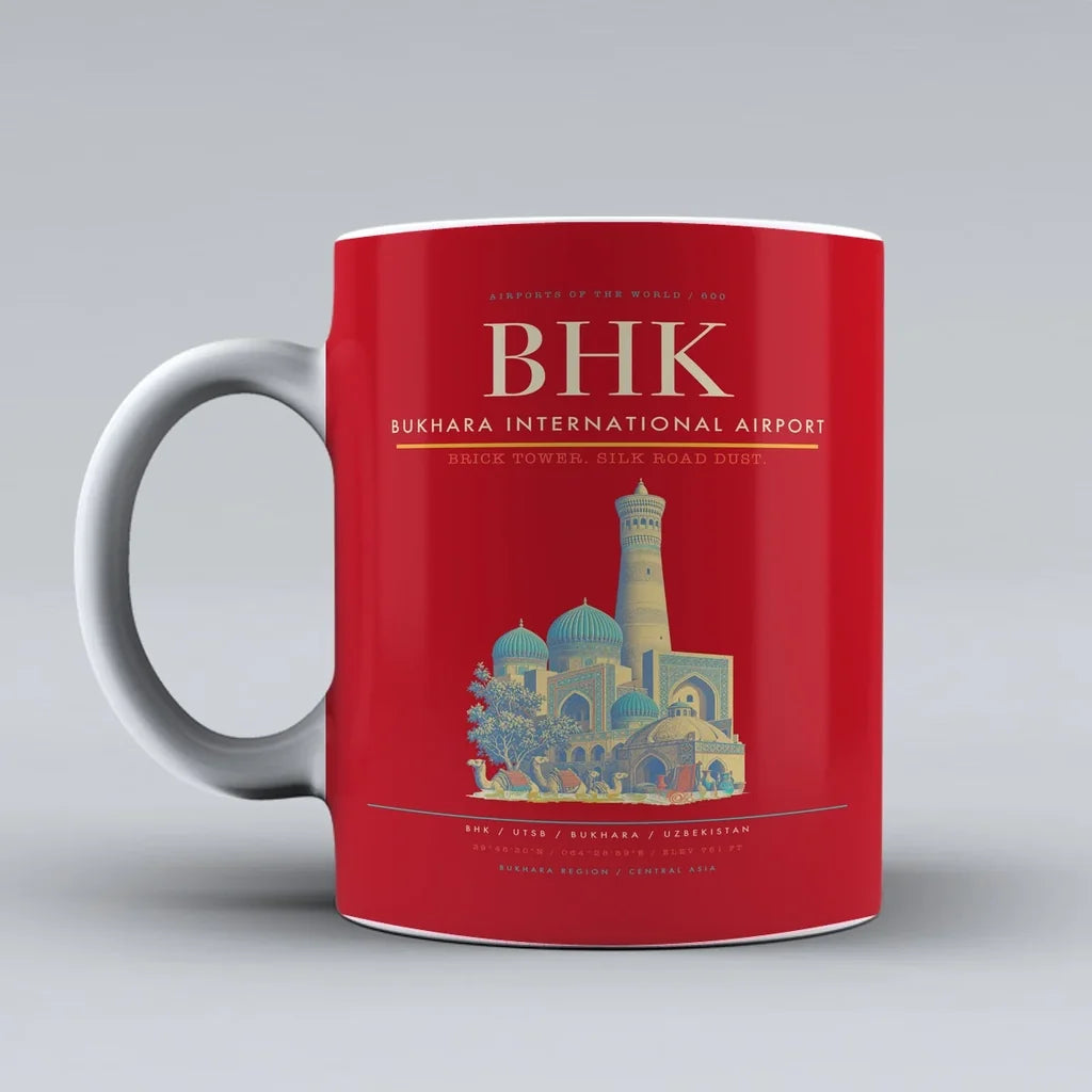 Bukhara International Airport BHK Mug - Red