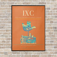 Thumbnail for Shaheed Bhagat Singh International Airport IXC — Chandigarh vertical canvas print - framed - orange background