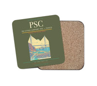 Thumbnail for Tri-Cities Airport (PSC) design on green army 1 piece coaster