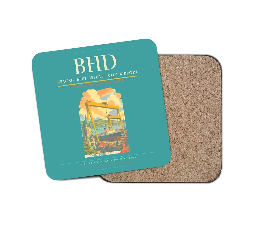 George Best Belfast City Airport BHD Coaster 1-Piece - Turquoise