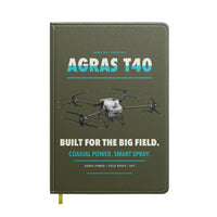 Thumbnail for DJI Agras T40 design on green army notebook