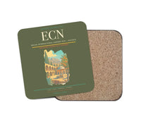 Thumbnail for Ercan International Airport (ECN) design on green army 1 piece coaster