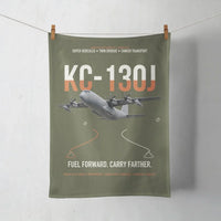Thumbnail for KC-130J SUPER HERCULES design on green army towel