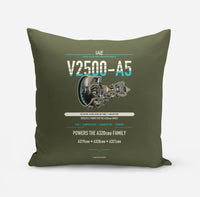 Thumbnail for V2500-A5 design on green army pillow