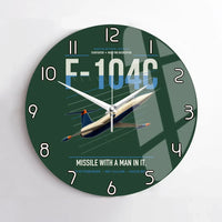 Thumbnail for F-104C Starfighter design on dark green no frame wall clock