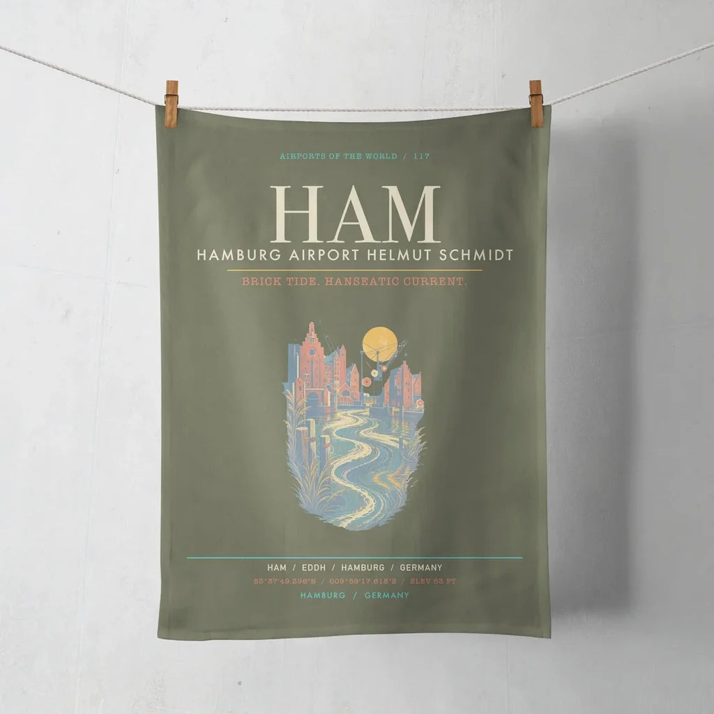 Hamburg Airport Helmut Schmidt HAM - Elbe Brick Tide Signal - Green Army