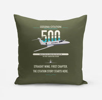 Thumbnail for Cessna Citation 500 - Citation I design on green army pillow