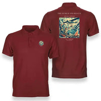 Thumbnail for VINTAGE G4052 - The Search And Rescue - Double-Side Polo T-Shirt design on red