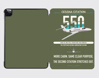 Thumbnail for Cessna Citation 550 - Citation II design on green army ipad tablet case