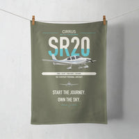 Thumbnail for Cirrus SR20 design on green army towel