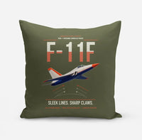 Thumbnail for F-11F Tiger design on green army pillow