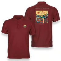Thumbnail for VINTAGE G4312 - The Rooftop Windsock - Double-Side Polo T-Shirt design on red