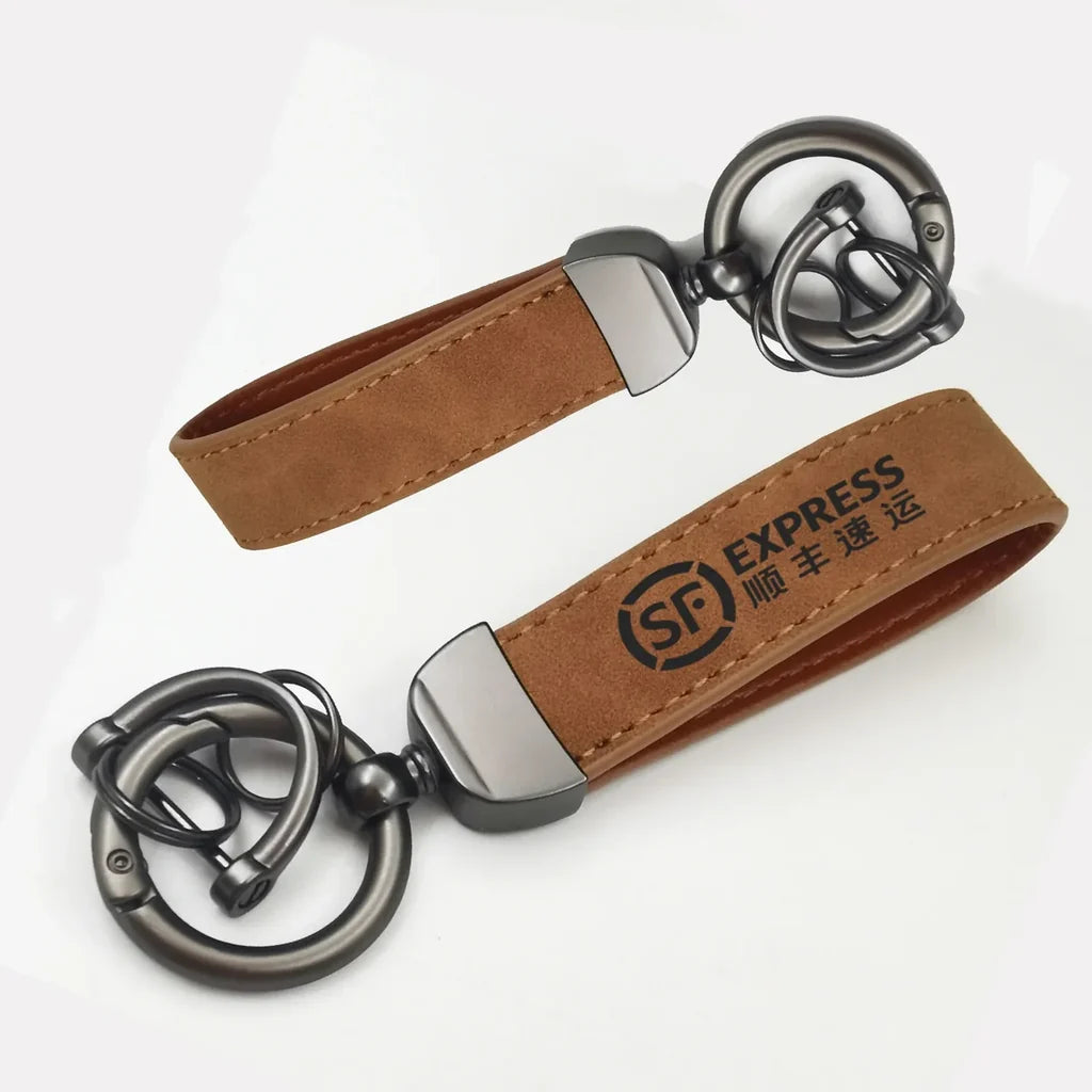 SF Airlines Horseshoe Buckle key chain, Camel