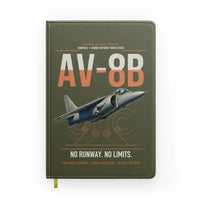 Thumbnail for AV-8B Harrier II design on green army notebook