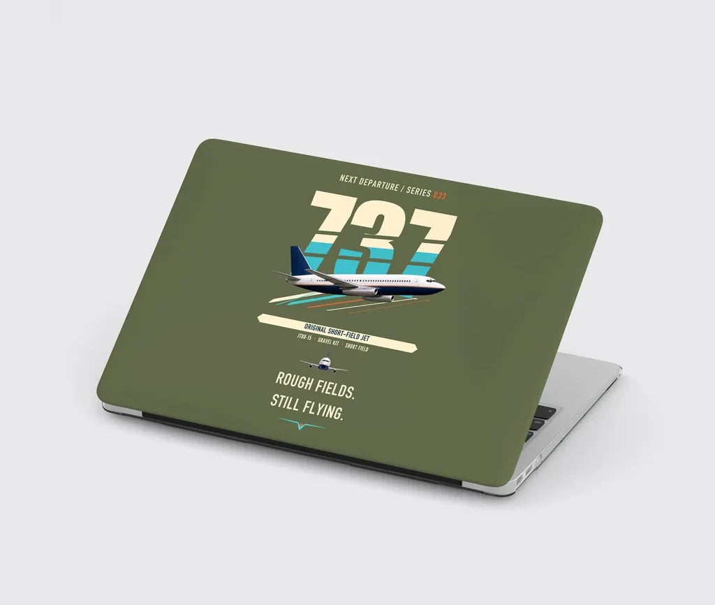 Boeing 737-200 design on green army MacBook case