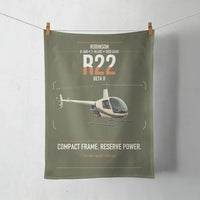 Thumbnail for Robinson R22 Beta II design on green army towel