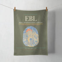 Thumbnail for Erbil International Airport (EBL) design on green army towel
