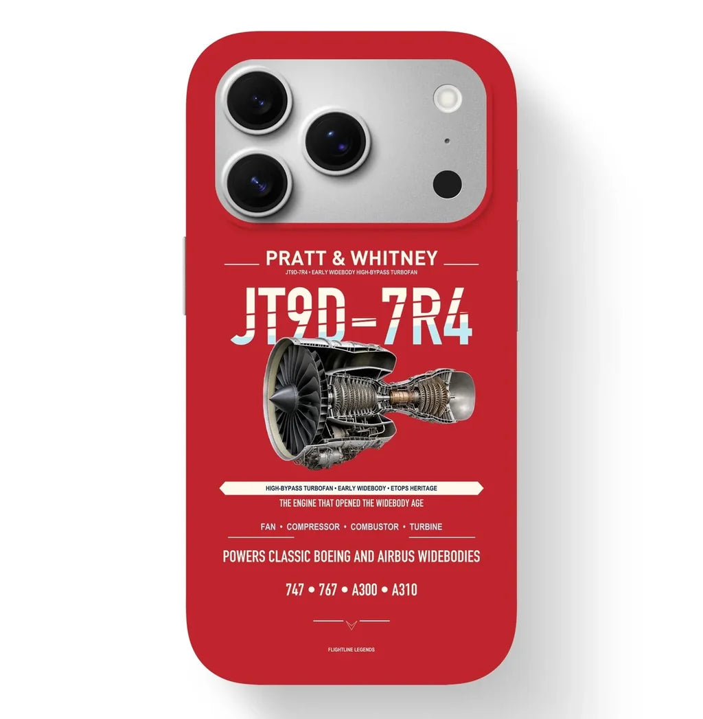 JT9D-7R4 Case design on red iphone case
