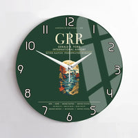 Thumbnail for Gerald R. Ford International Airport Grand Rapids (GRR) design on dark green no frame wall clock