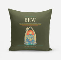 Thumbnail for Wiley Post–Will Rogers Memorial Airport (BRW) design on green army pillow