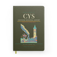 Thumbnail for Cheyenne Regional Airport (CYS) design on green army notebook