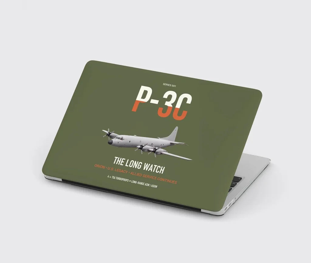 P-3C Orion design on green army MacBook case