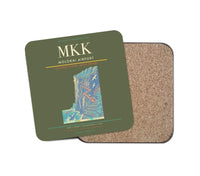 Thumbnail for Molokai Airport (MKK) design on green army 1 piece coaster