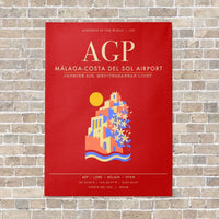 Thumbnail for Malaga-Costa del Sol Airport AGP - Canvas Framed - Red