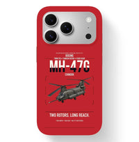Thumbnail for Boeing MH-47G Chinook design on red magsafe iphone case, for iPhone 17 Pro