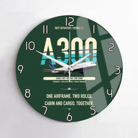 Thumbnail for Airbus A300C4-203 design on dark green no frame wall clock