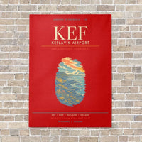Thumbnail for Keflavik Airport KEF - Canvas Framed - Red