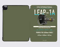 Thumbnail for CFM LEAP-1A design on green army ipad tablet case