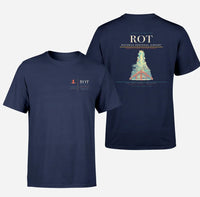 Thumbnail for Rotorua Regional Airport (ROT) design printed on navy blue double-side t-shirt