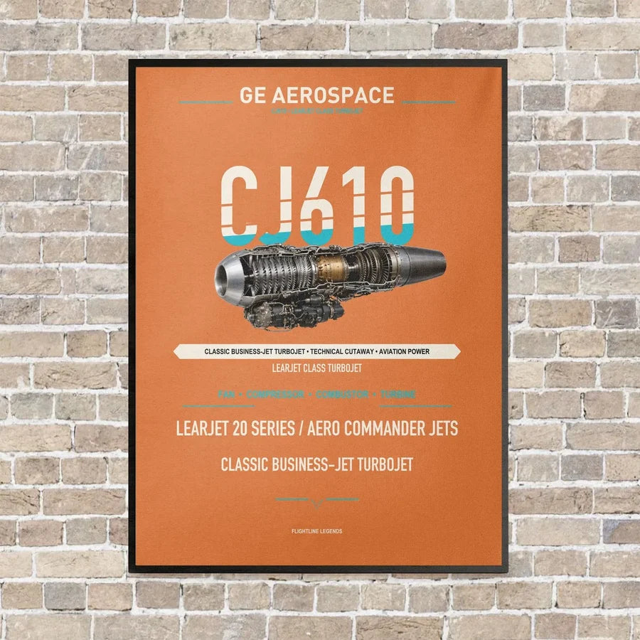 CJ610 vertical canvas print - framed - orange background