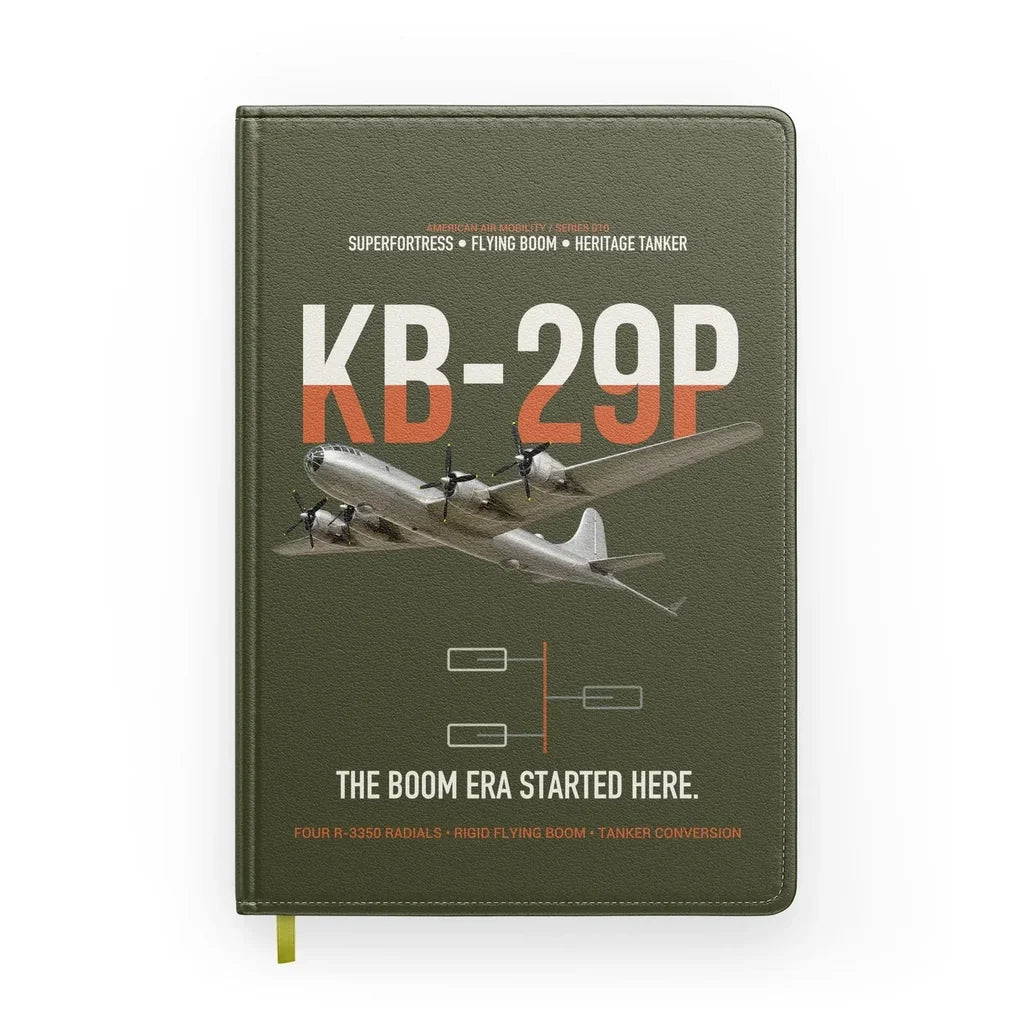 KB-29P SUPERFORTRESS design on green army notebook